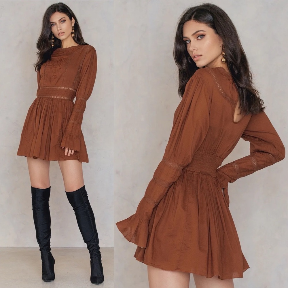 Free People Victorian Waisted Mini Dress